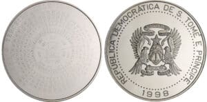 Iles de Saint-Thomas et Principe - Calendrier de l'an 2000 - 2000 dobras 1998 argent