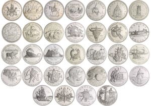 Canada - Collection des 32 dollars en argent commémoratifs de 1971 à 2002