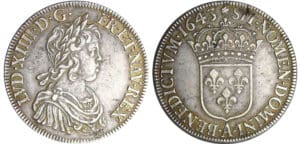 Louis XIV (1643-1715) - Ecu à la mèche courte - 1643 A (Paris) rose