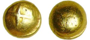 Sénons - Statère globulaire à la croix (100-80 av. J.-C.)