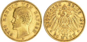 Allemagne - Bayern - Otto (1886-1913) - 20 mark 1895 D