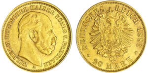 Allemagne - Prusse - Wilhelm I (1861-1888) - 20 mark 1883 A