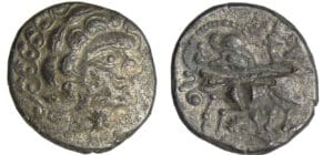 Aulerques Cenomani-Diablintes - Statère au personnage allongé (60 av. J.-C.)