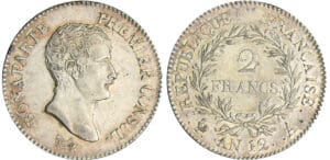 Bonaparte premier consul (1799-1804) - 2 francs An 12 A (Paris)