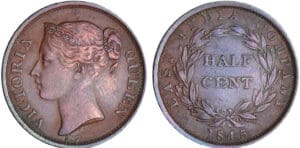 Straits Settlements - 1/2 cent 1845