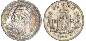 Norvège - Oscar II (1872-1905) - 50 ore 1875
