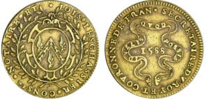 Jeton - Loys Leschassier notaire et secrétaire du roi - 1588 Paris