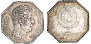 Jeton - Charles X - Notaire de Meaux 1827