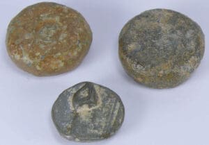 Romain - Lot de 3 poids en plomb