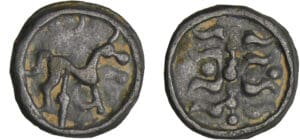 Nerviens - Potin au rameau - Classe IV (60-40 av. J.-C.)