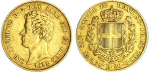 Italie - Carlo Alberto (1831-1849) - 20 lire 1832 (Turin)