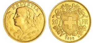 Suisse - 20 francs 1898