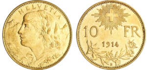 Suisse - 10 francs 1914
