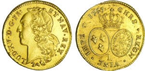 Louis XV (1715-1774) - Double louis d’or au bandeau - 1757 L (Bayonne)