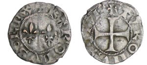 Charles VI (1380-1422) - Denier tournois - 2ème émission 11 septembre 1389