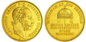 Hongrie - Franz Joseph (1848-1916) - 2 ducats du couronnement 1867