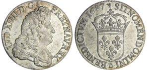 Louis XIV (1643-1715) - ½ écu à la perruque 1687 D (Lyon)