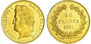 Louis-Philippe Ier (1830-1848) - 40 francs 1831 A (Paris)