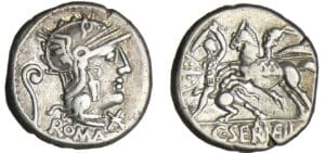 Servilia - Denier (127 av. J.-C.)