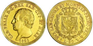 Italie - Carlo Felice (1821-1831) - 80 lire 1825 (Turin)