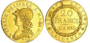 Italie - Gaule subalpine - 20 francs An 10