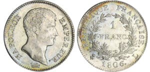 Napoléon 1er (1804-1814) - 1 franc 1806 L (Bayonne)