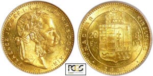 Hongrie - Franz Joseph (1848-1916) - 20 francs 1881 KB