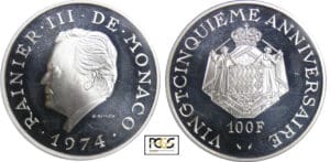 Monaco - Rainier III (1949-2005) - 100 francs 1974 - Monnaie de prestige