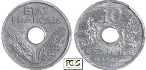 Etat Français (1940-1944) - 10 centimes grand module 1941 essai