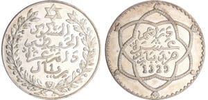 Maroc - Moulay Hafid I (1908-1912) - 10 dirhams 1329 AH 1911 (Paris)