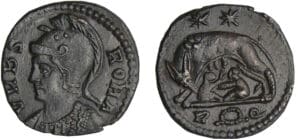 Constantin 1er - Nummus (330-331, Rome) - Louve
