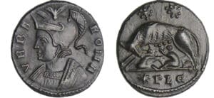 Constantin 1er - Nummus (330-331, Lyon) - Louve