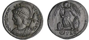 Constantin 1er - Nummus (330-333, Lyon) - La Victoire