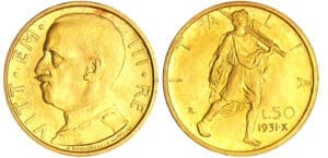 Italie - Vittorio Emanuelle III (1900-1946) - 50 lire 1931 X (Rome)
