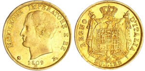 Italie - Napoléon I - Lomardie - 20 lire 1809 M (Milan)