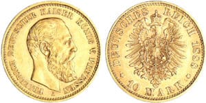 Allemagne - Preussen - Friedrich III (1888) - 10 mark 1888 A