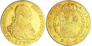 Espagne - Carlos IIII (1788-1808) - 2 escudos 1794 (Madrid)