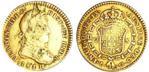 Espagne - Ferdinand VII (1808-1821) - 2 escudos 1811 CI (Cadix)