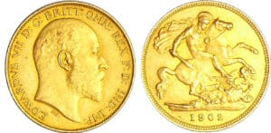 Grande Bretagne - Edward VII (1901-1910) - 1/2 souverain 1902 flan mate