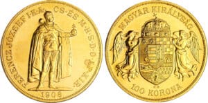 Hongrie - Franz Joseph I (1848-1916) - 100 Korona 1908 KB refrappe