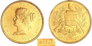 Guatemala - 10 pesos 1894 (Paris) essai (Pattern)