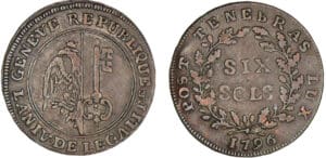 Suisse - Canton de Genève - 6 sols 1796