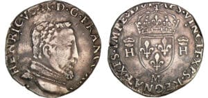 Henri II - Teston à la tête nue - 5ème type - 1561 M (Toulouse)