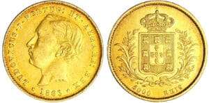 Portugal - Pedro V (1853-1861) - 1000 reis 1855 (Lisbonne)