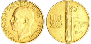 Italie - Vittorio Emanuelle III (1900-1946) - 20 lire 1923 (Rome)