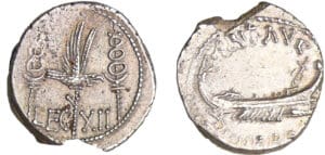 Marc Antoine - Denier des Légions XII (32-31 av. J.-C., Patras)