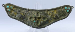 Romain - Elément de parure en bronze et pierre - 1er-4ème siècle ap. J.-C.