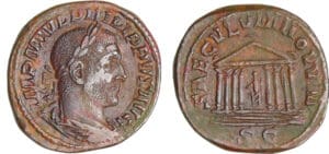 Philippe 1er - Sesterce (248, Rome) - Temple