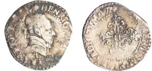 Henri III (1574-1589) - Quart de franc au col plat - 1577 A (Paris)
