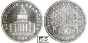 Cinquième république (1959- ) - 100 francs Panthéon 1989